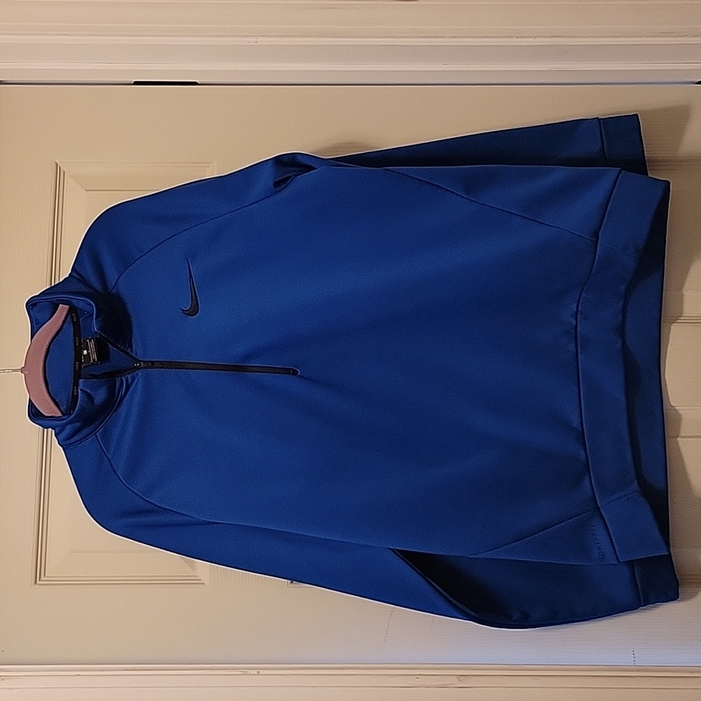 Nike pullover, size L, blue, half zipper in front